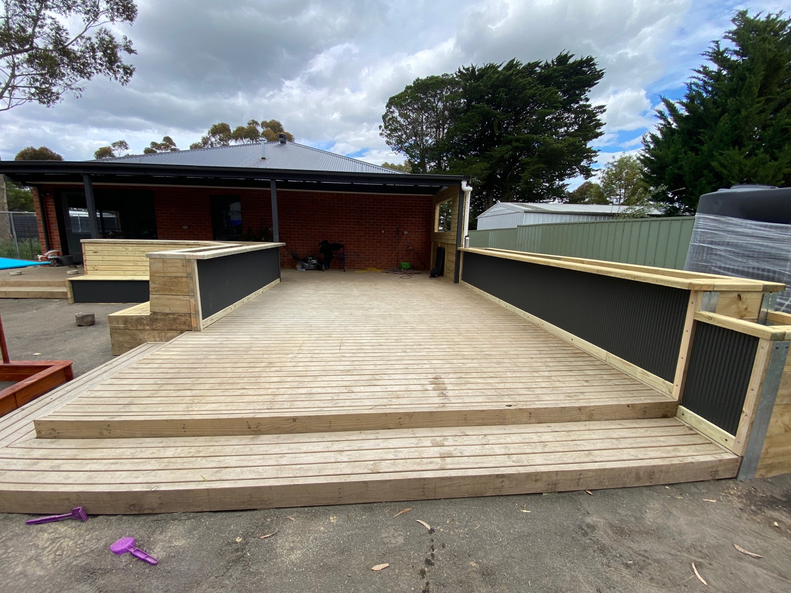 Completed deck